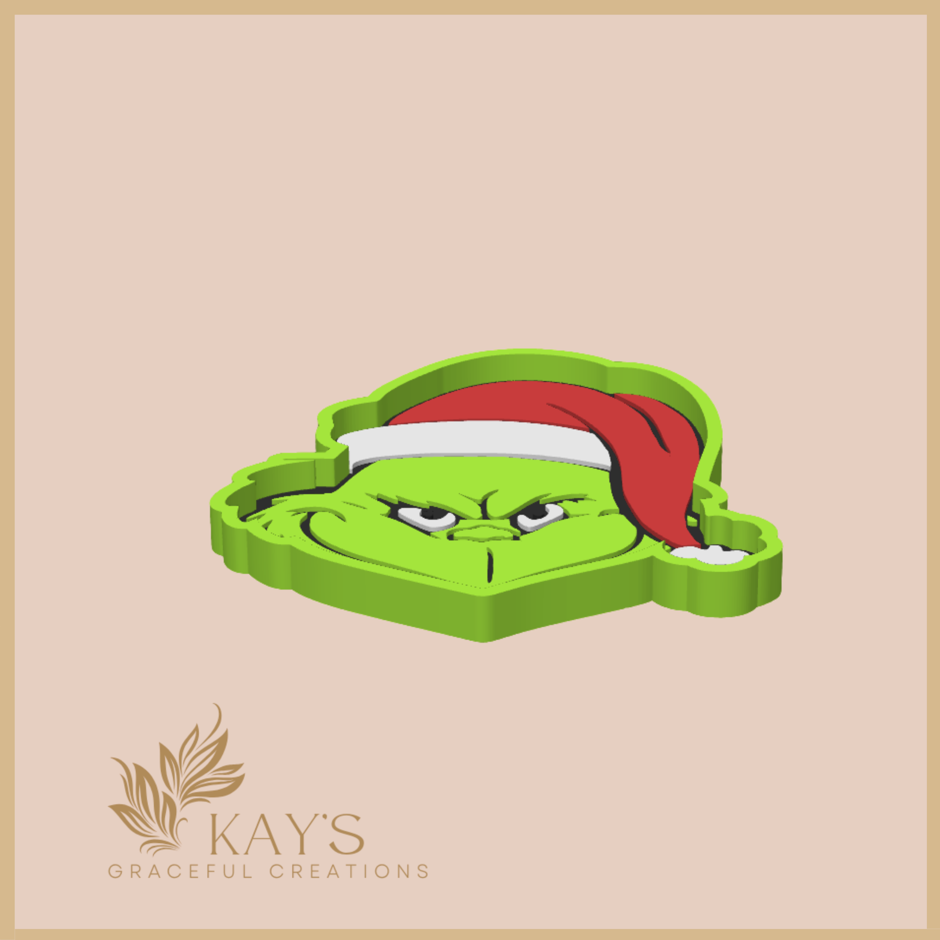 Green Holiday Grump Tray – Funny Christmas Desk Organizer