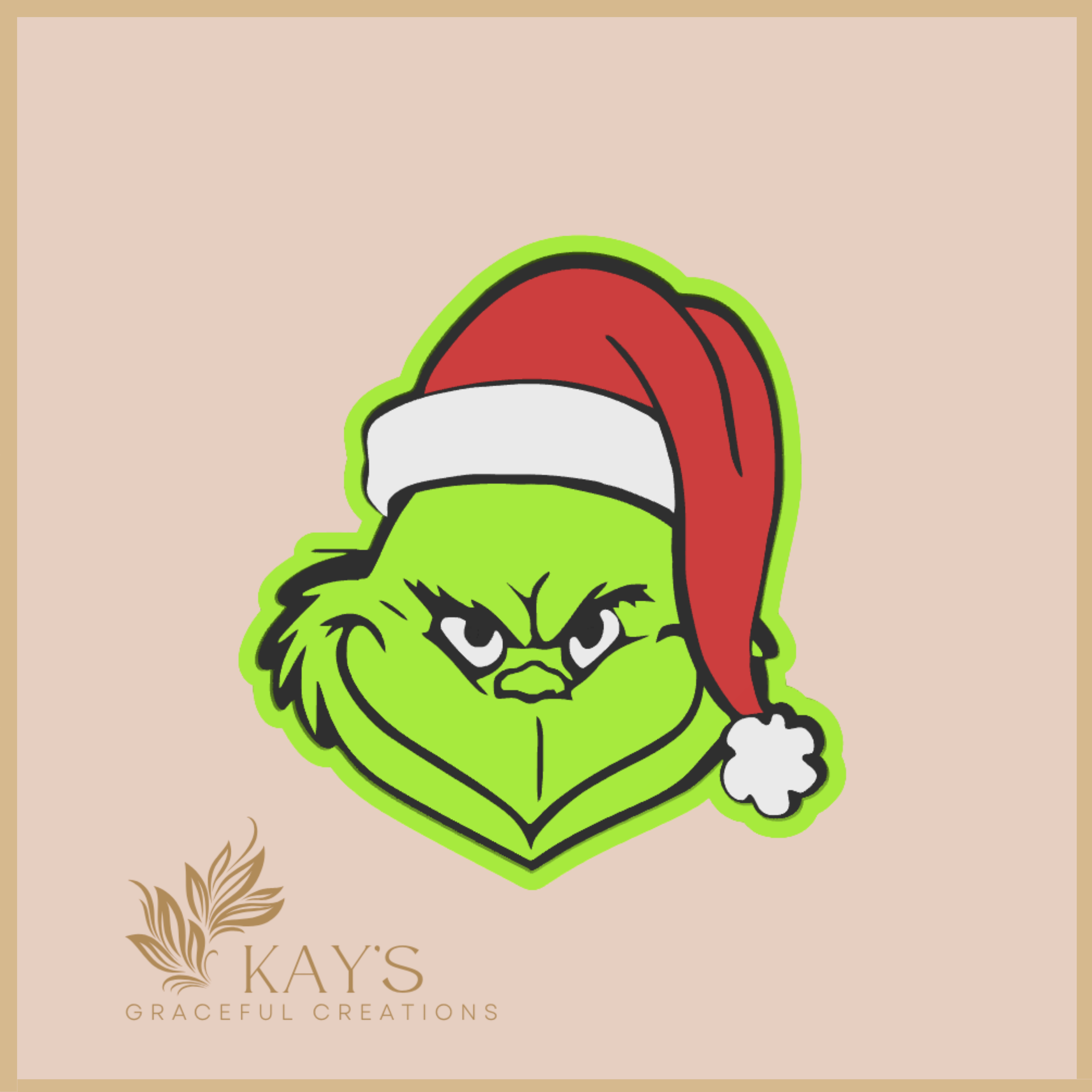 Green Holiday Grump Tray – Funny Christmas Desk Organizer