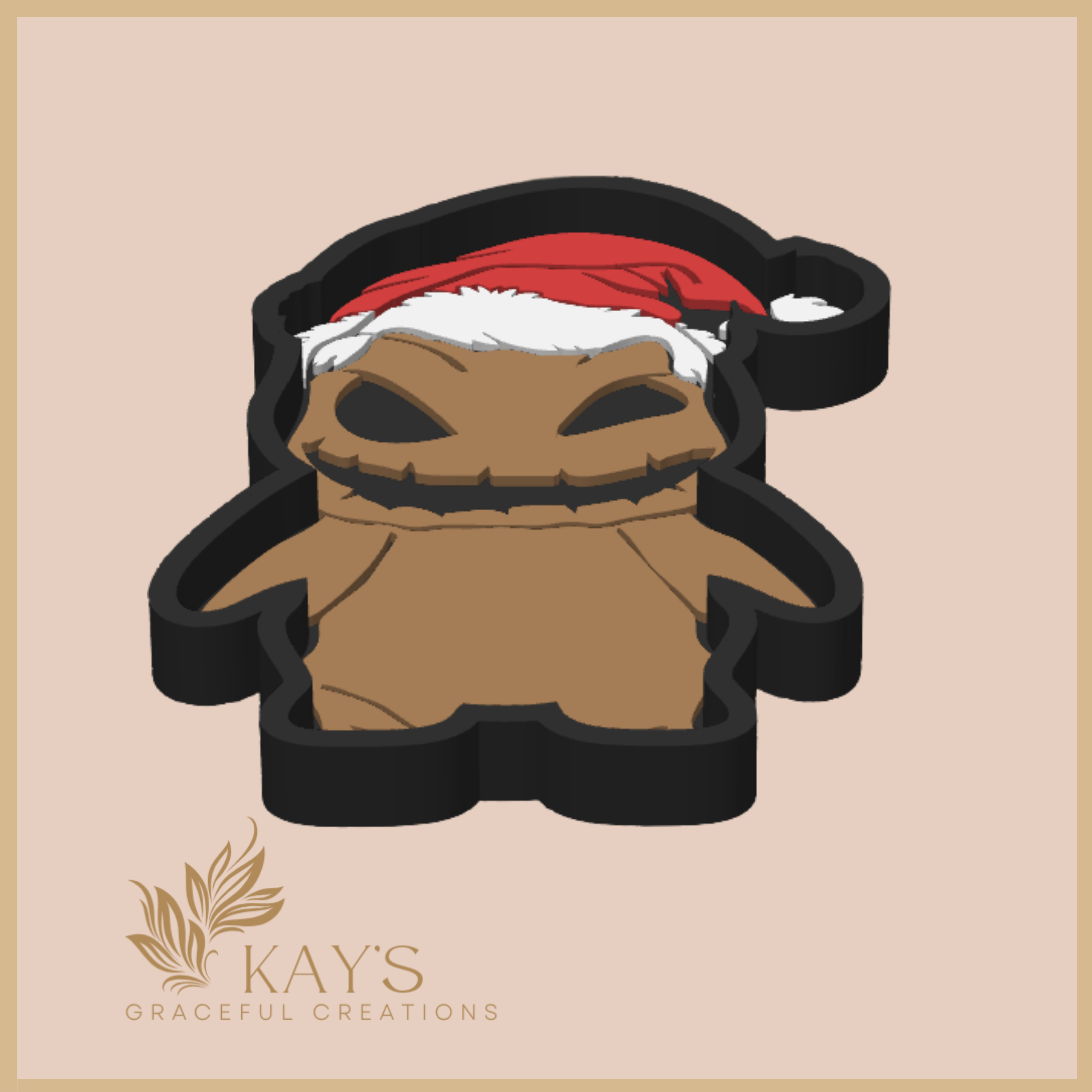 Holiday Mischief Tray – Playful Brown Character Accessory Holder
