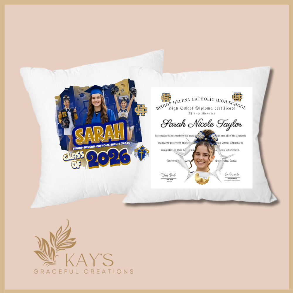 Personalized Senior 2026 Photo Pillow | High School & College Grad Gift