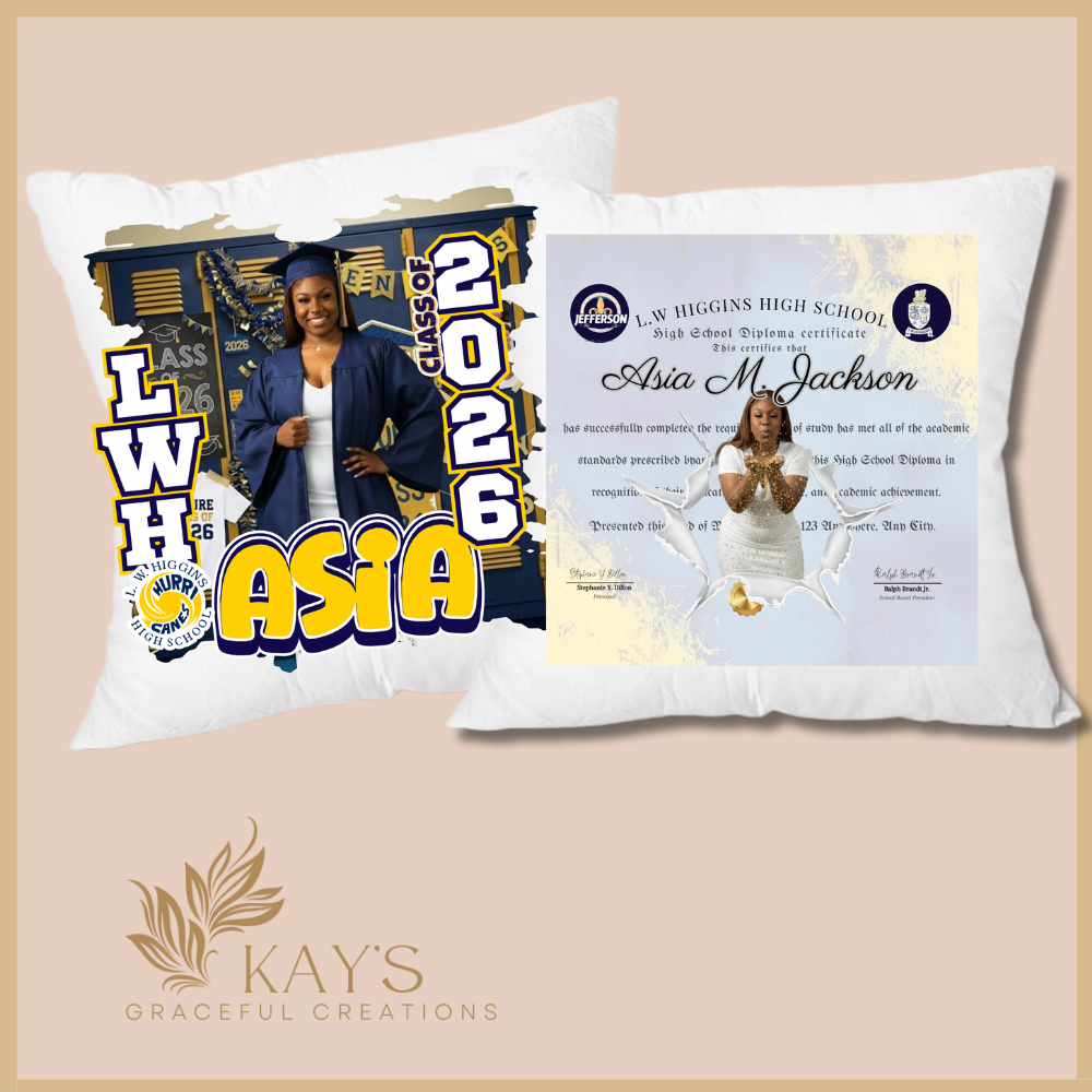 Personalized Senior 2026 Photo Pillow | High School & College Grad Gift