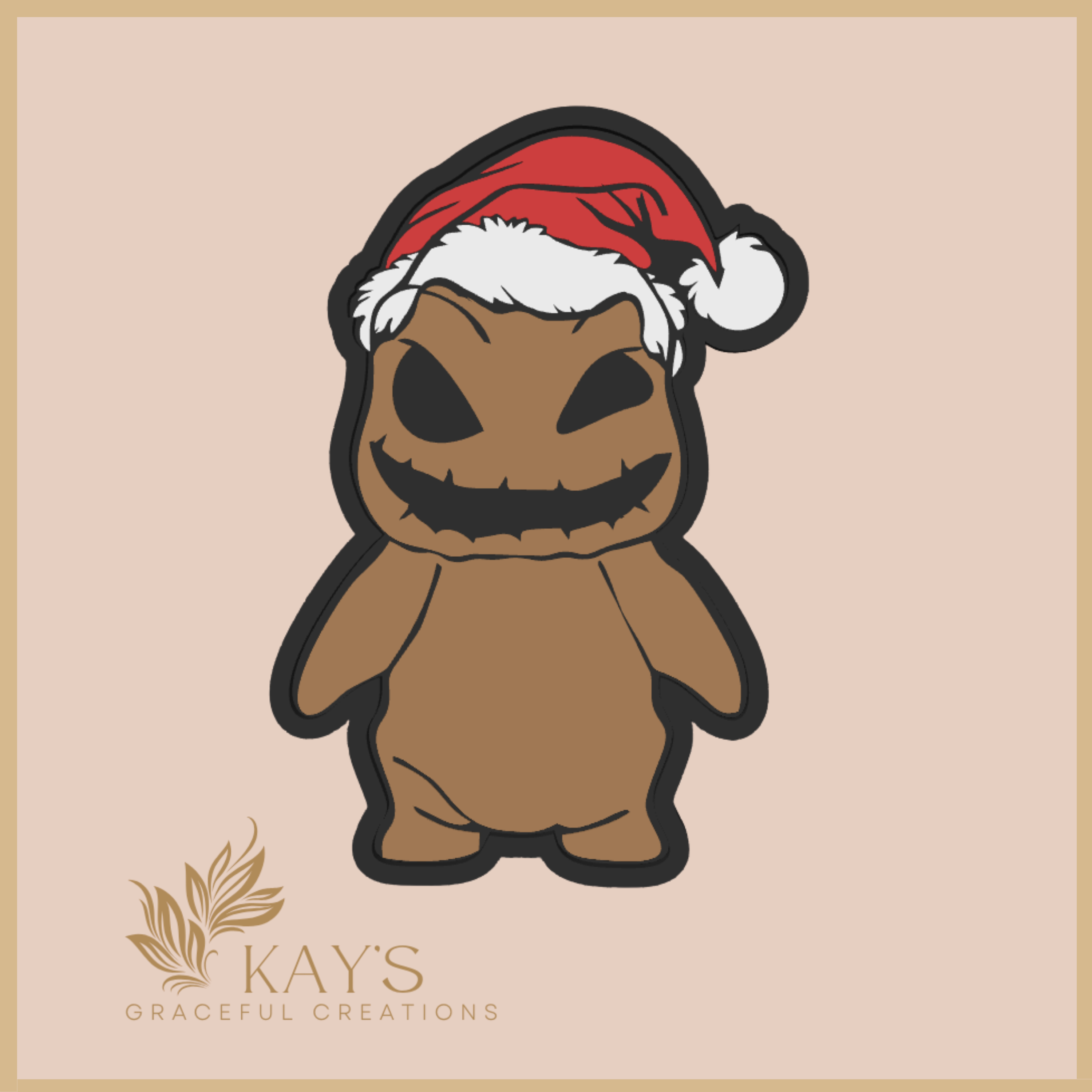 Holiday Mischief Tray – Playful Brown Character Accessory Holder