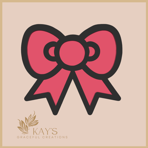 Candy Bow Tray – Sweet Pink Accessory Holder for Christmas
