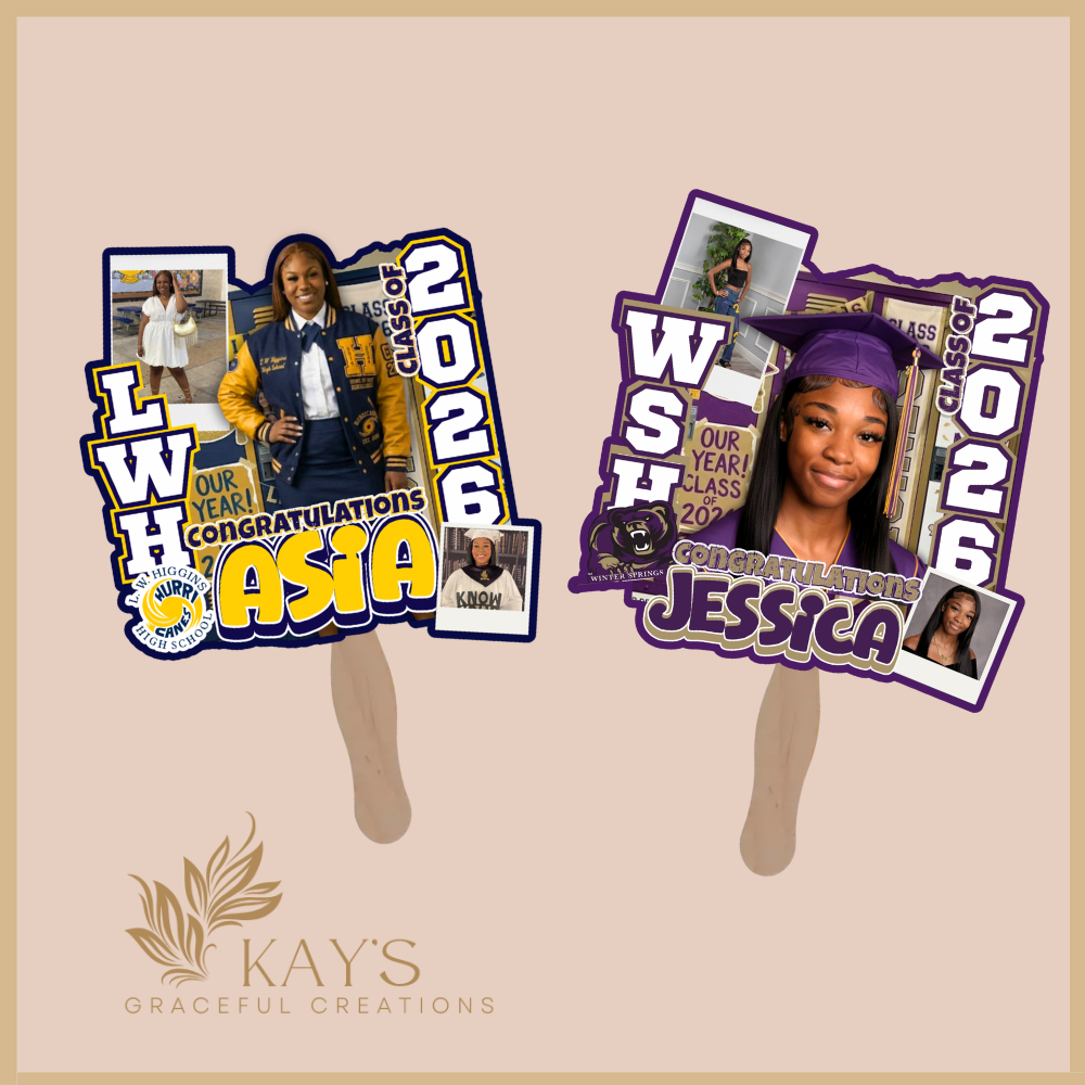 Class of 2026 Custom Graduation Fan Bundles