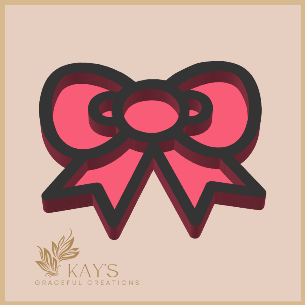 Candy Bow Tray – Sweet Pink Accessory Holder for Christmas