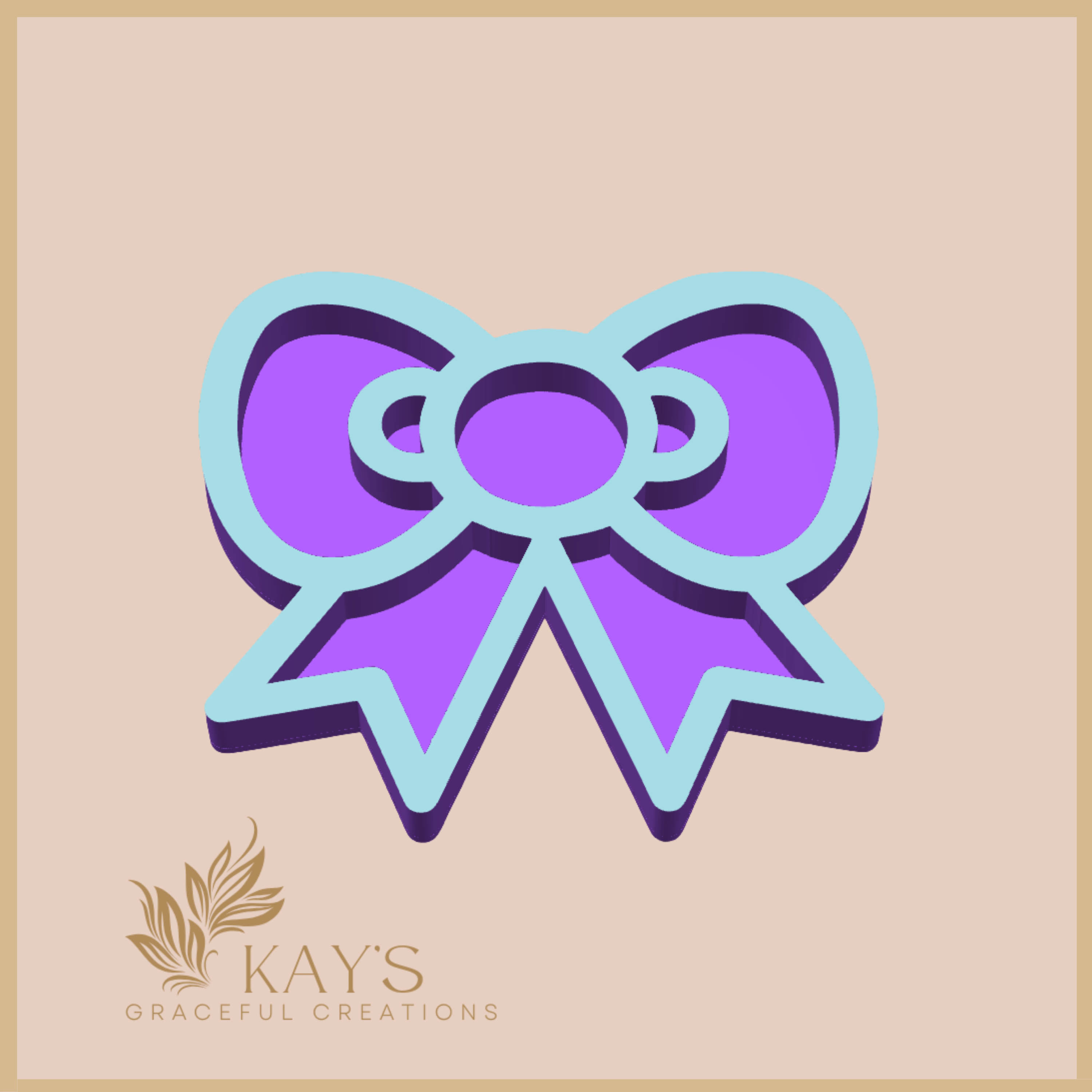 Candy Bow Tray – Sweet Pink Accessory Holder for Christmas