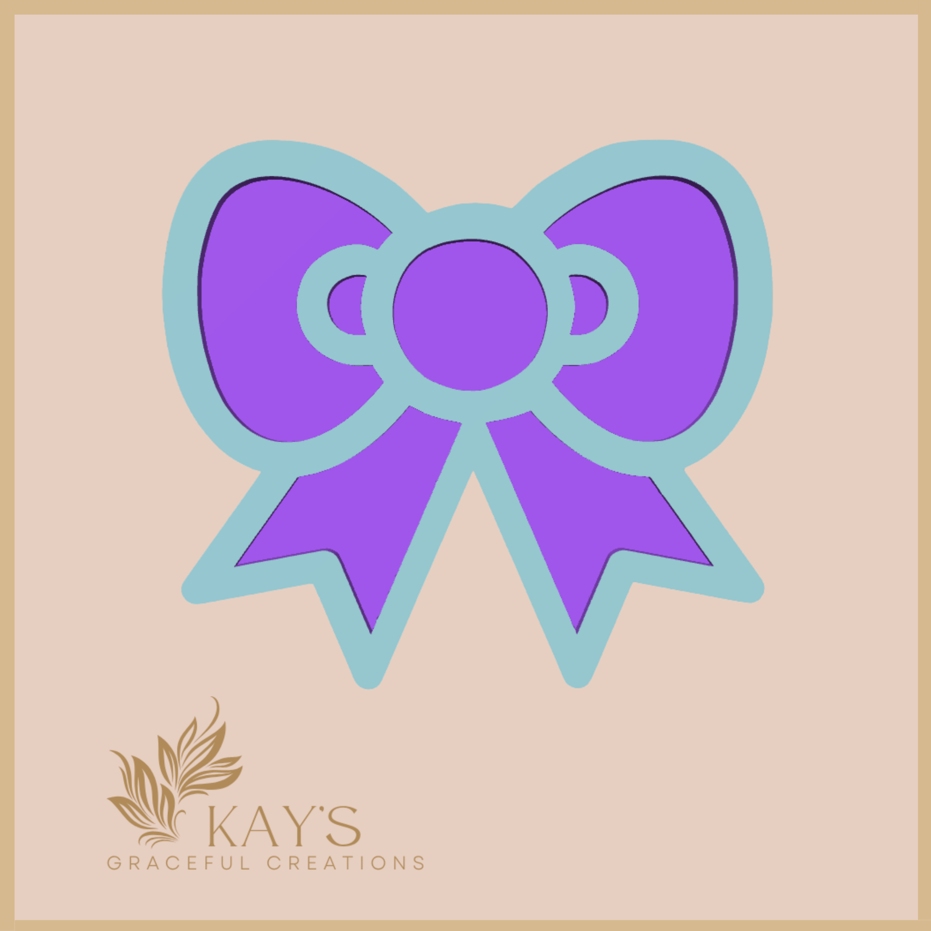 Candy Bow Tray – Sweet Pink Accessory Holder for Christmas