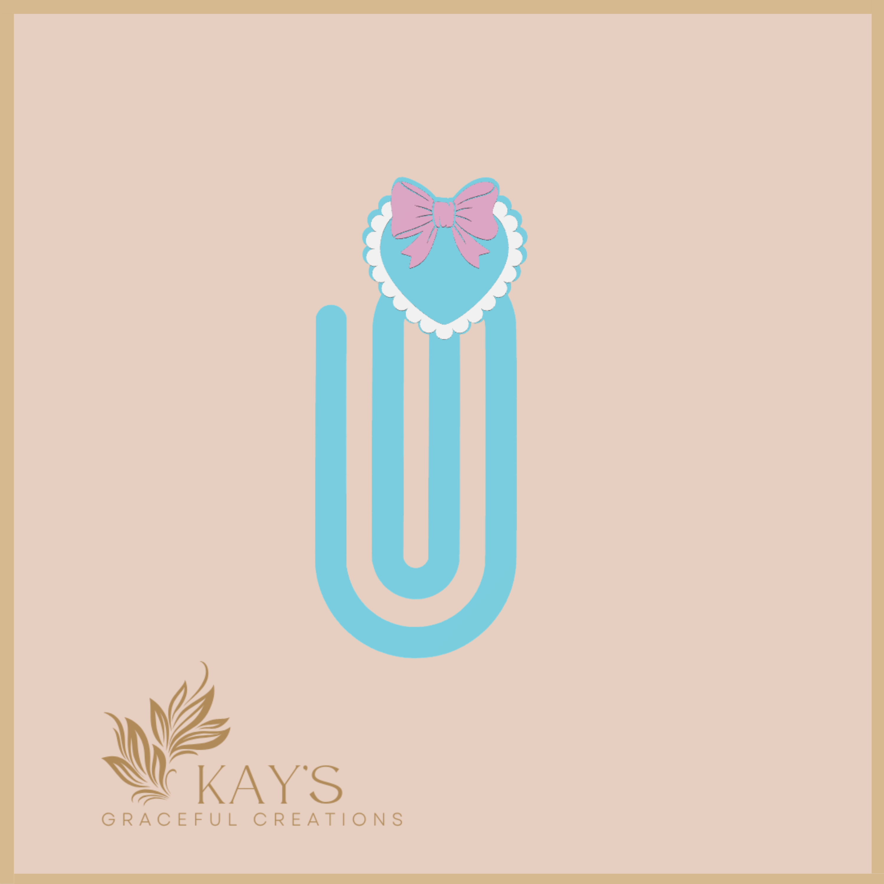 Sweet Heart Bow Paper Clip Holder – Cute Coquette Office Decor