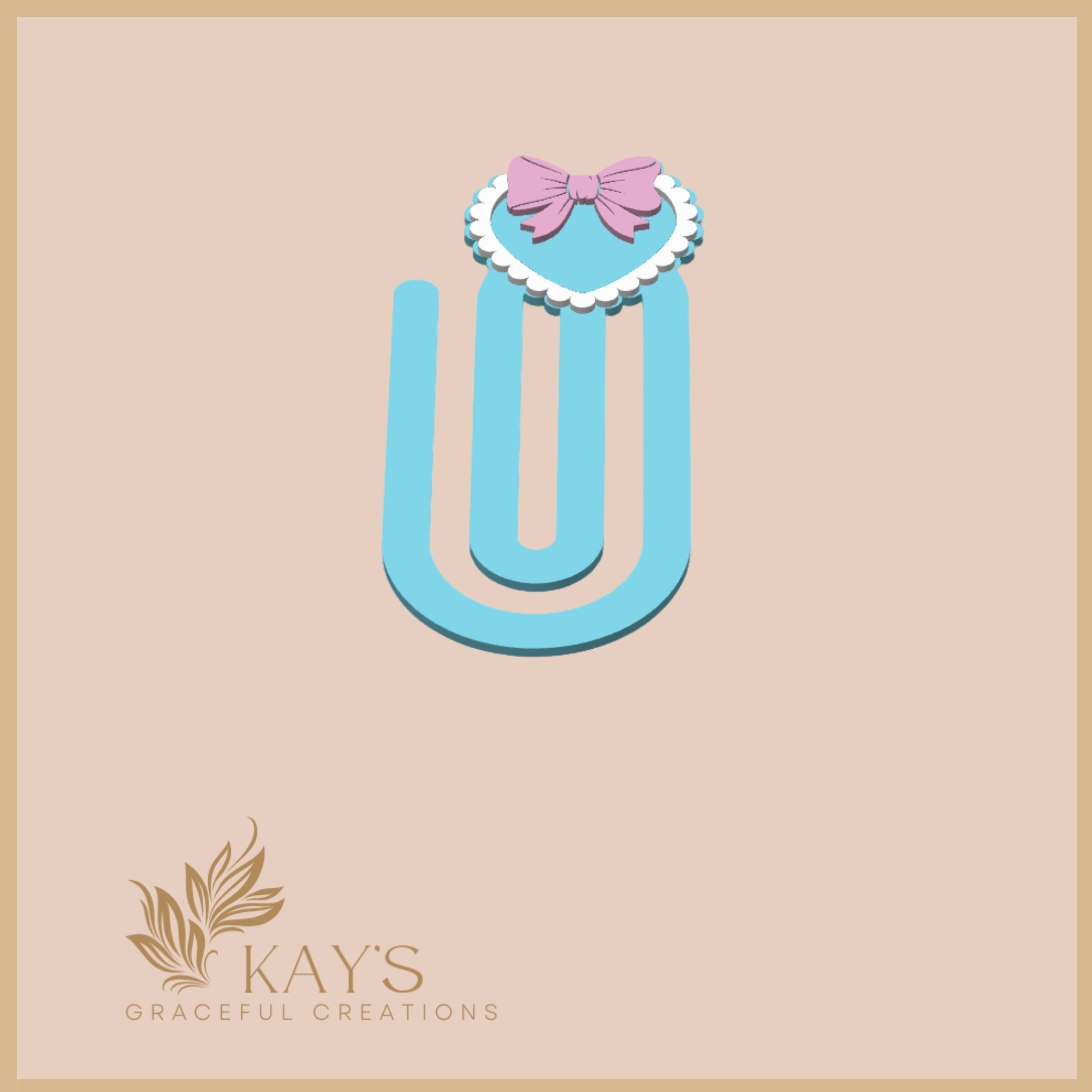 Sweet Heart Bow Paper Clip Holder – Cute Coquette Office Decor