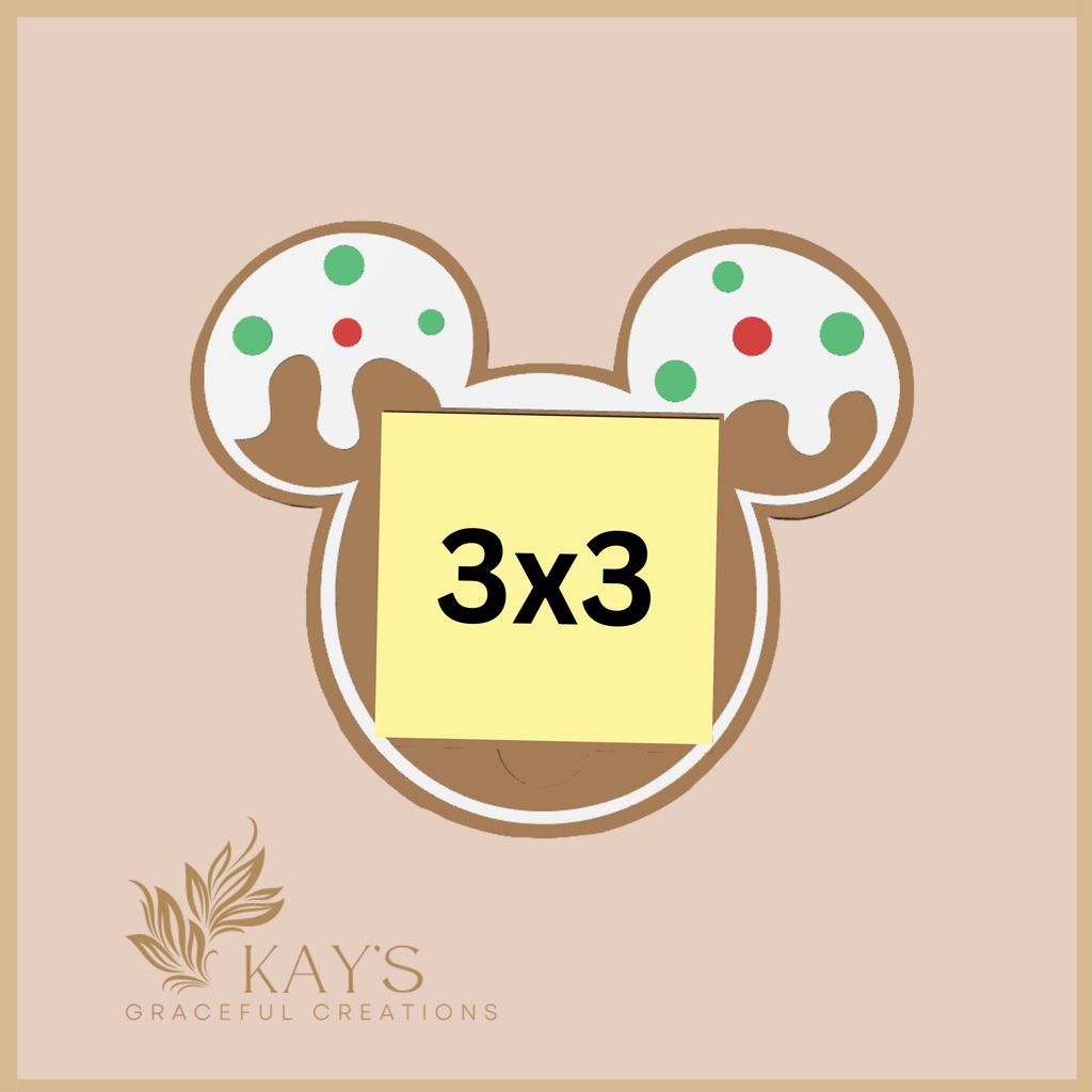 Gingerbread Ears Sticky Note Holder – Christmas Desk Accessory