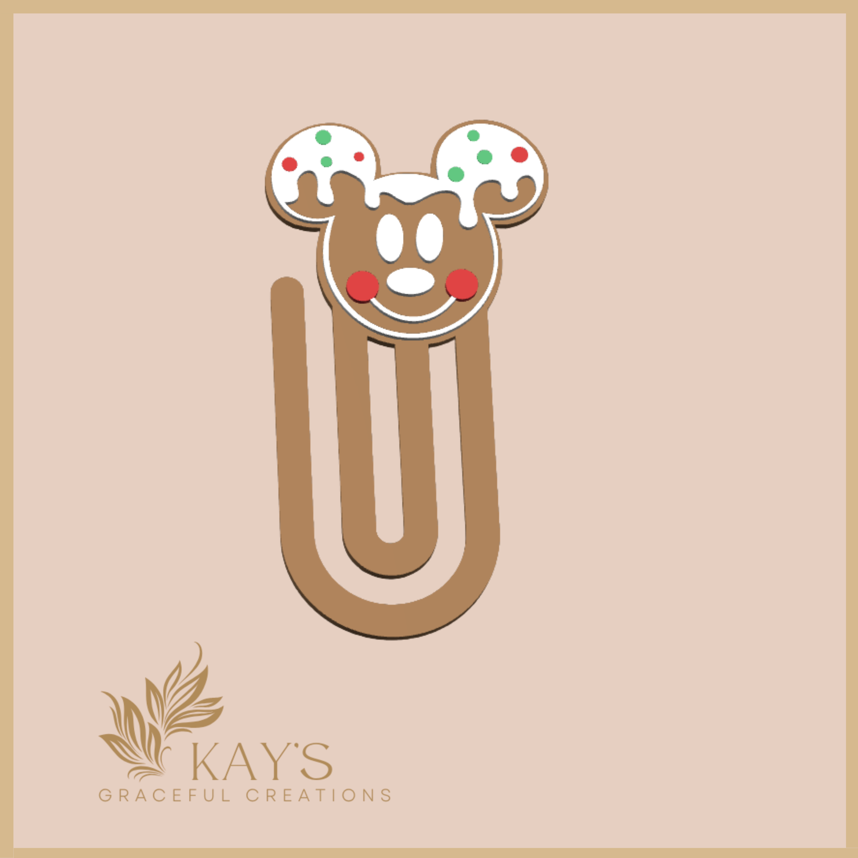 Gingerbread Ears Paper Clip Holder – Cute Holiday Office Decor
