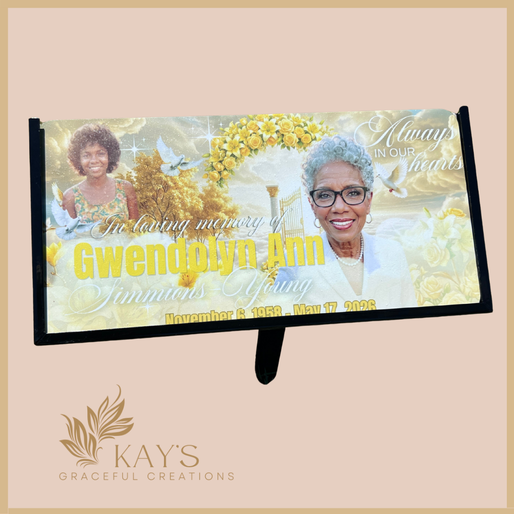 Personalized Photo Memorial Grave Marker – Custom Garden Stake & Remembrance Plaque