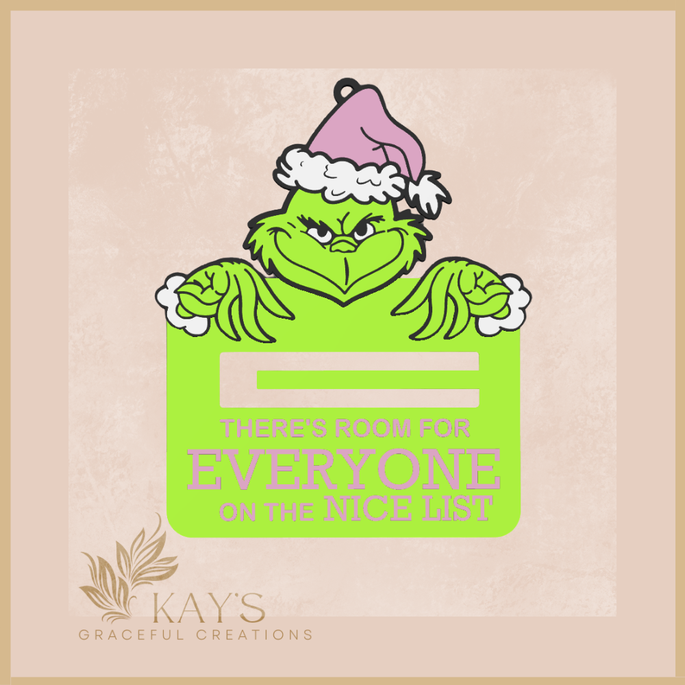 “Nice List” Holiday Cash Ornament 3MF Digital File