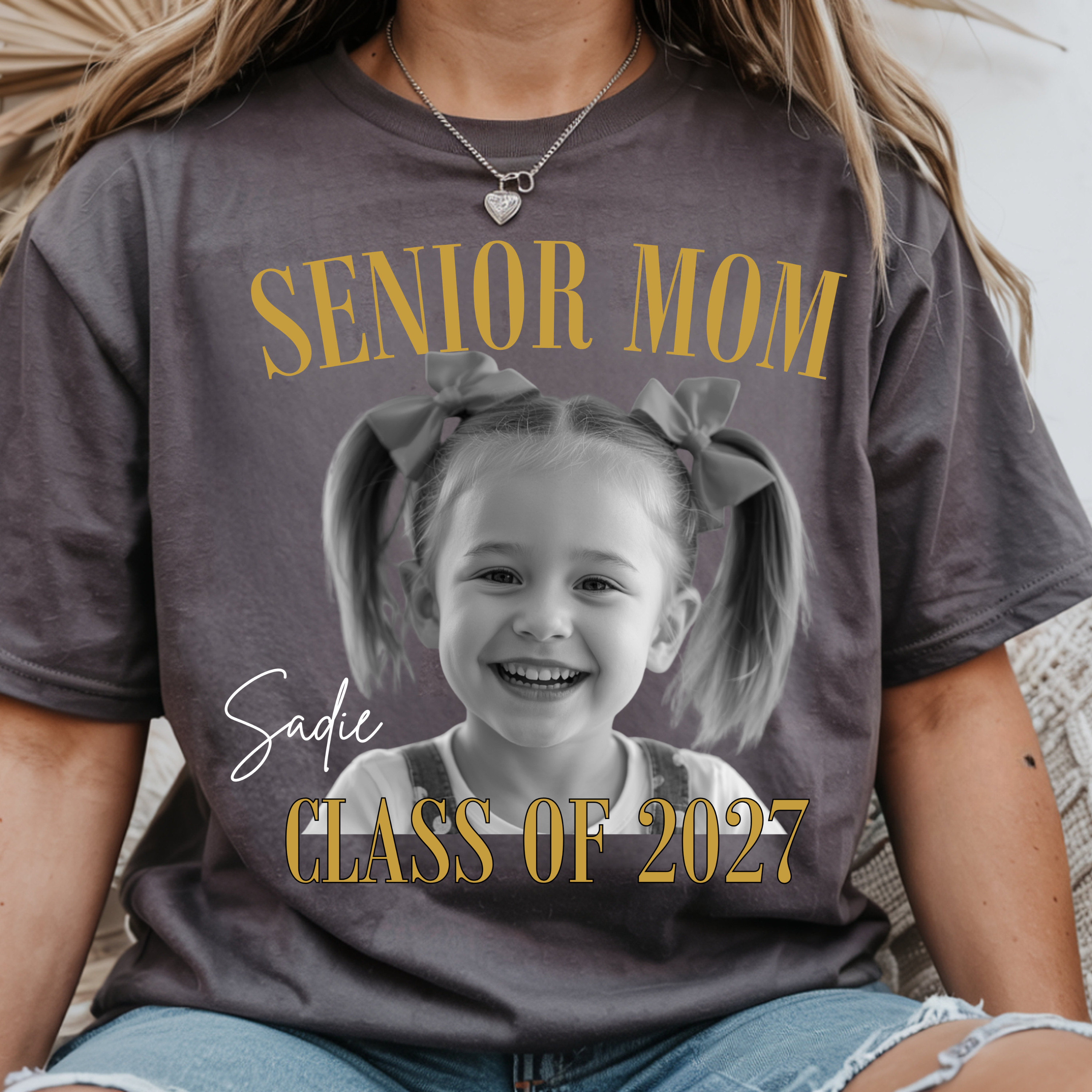 Custom Y2K Retro Senior Photo Tee - Class of 2027