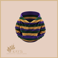 Mardi Gras Striped Hoodie Can Cooler | 3D Printed Novelty Drink Sleeve