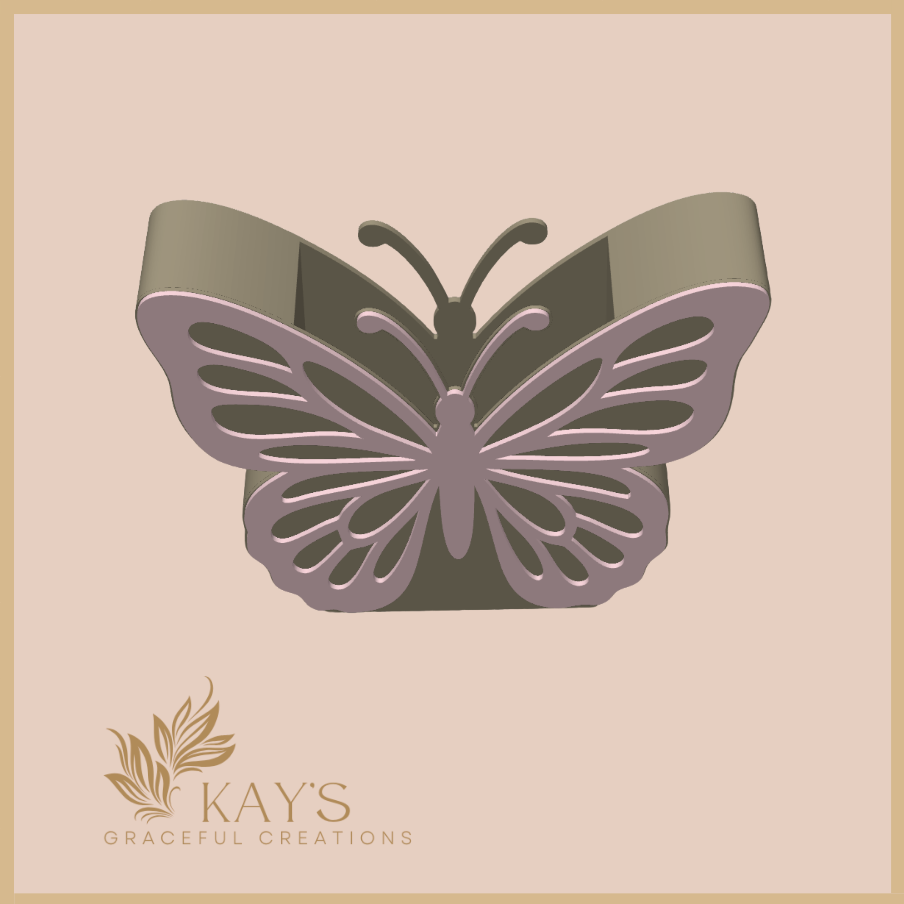 Butterfly Grace Pencil Holder – Elegant Pastel Desk Organizer