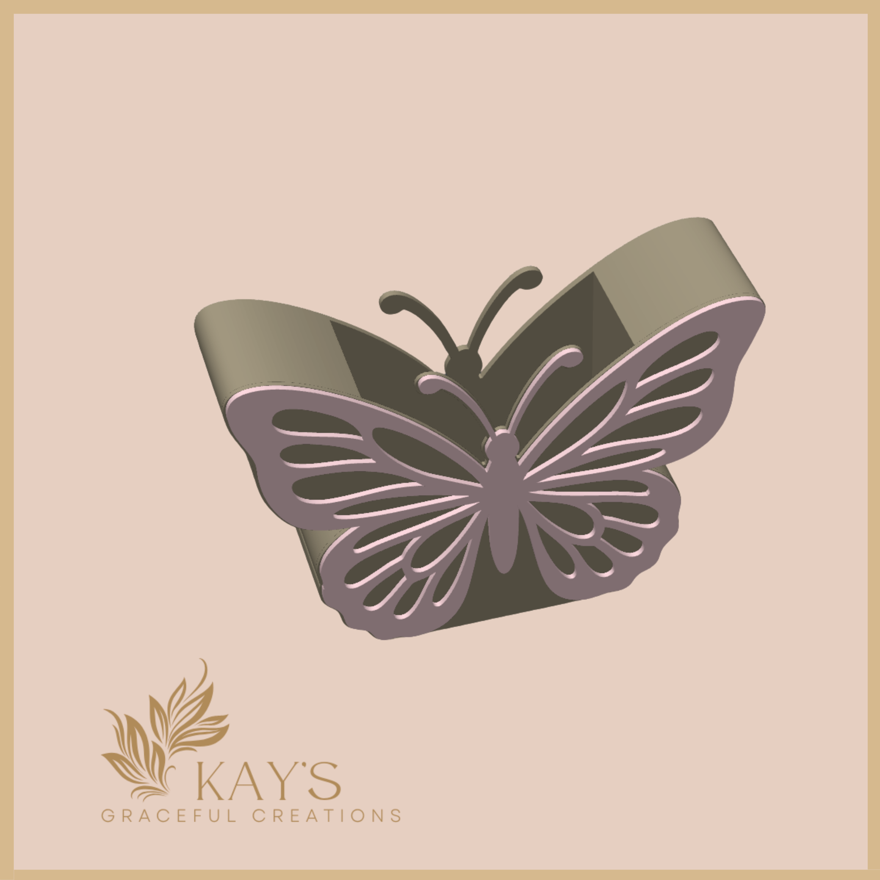 Butterfly Grace Pencil Holder – Elegant Pastel Desk Organizer