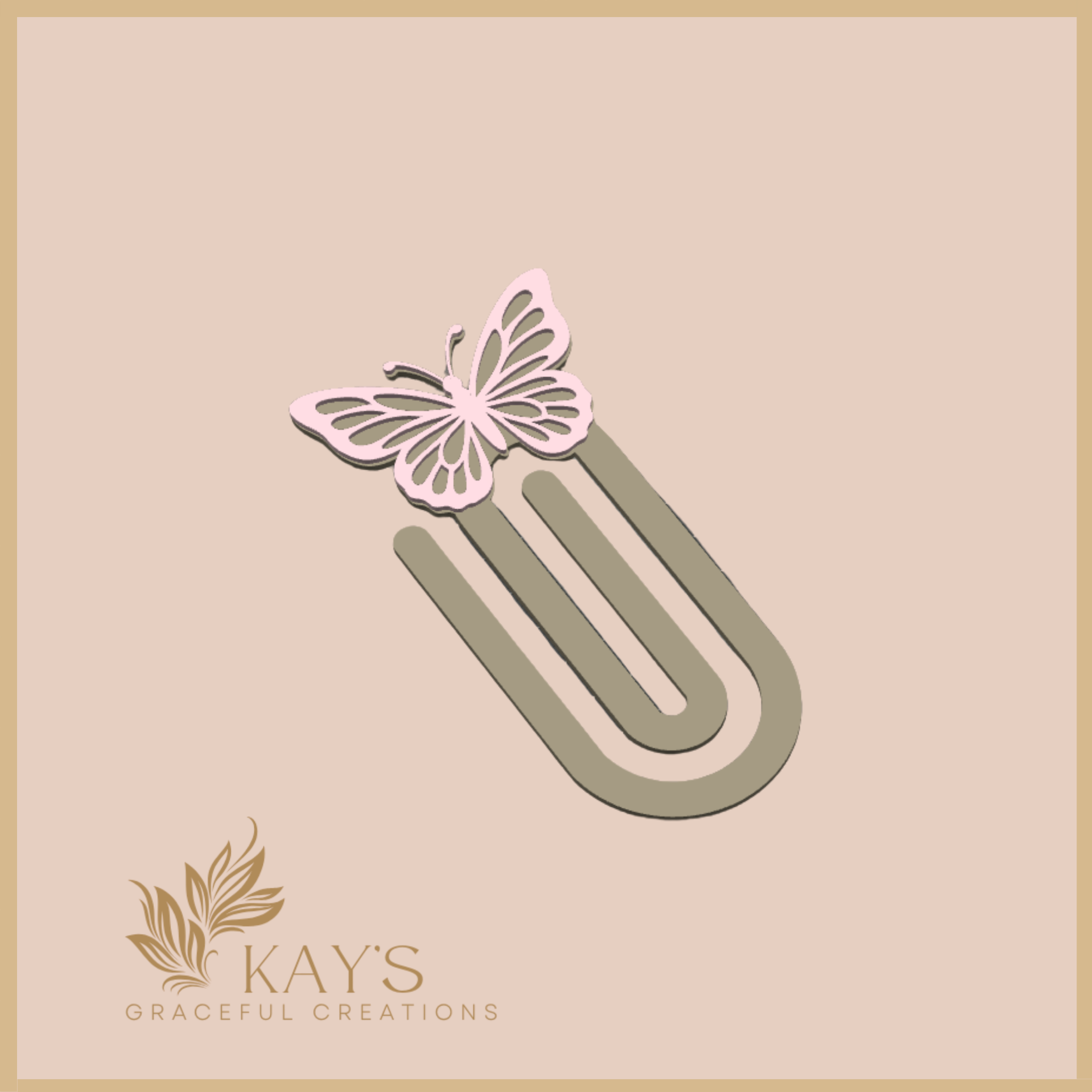 Butterfly Grace Paper Clip Holder – Delicate Pastel Desk Accessory