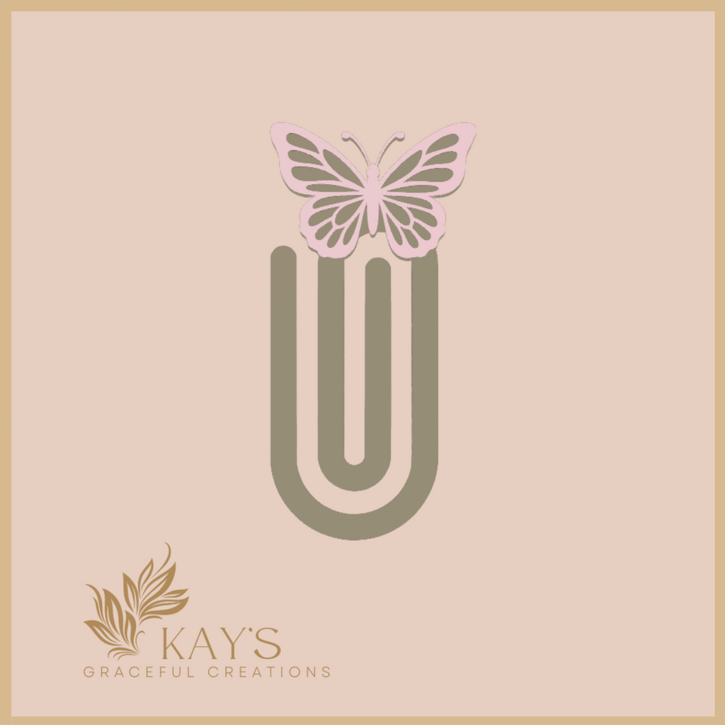 Butterfly Grace Paper Clip Holder – Delicate Pastel Desk Accessory