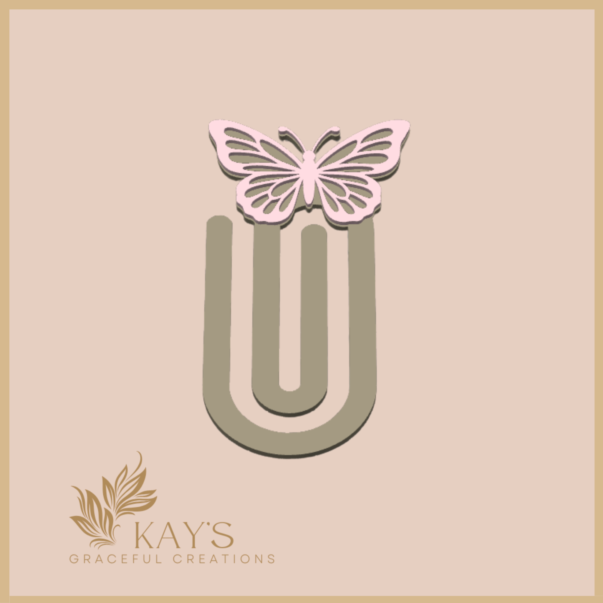 Butterfly Grace Paper Clip Holder – Delicate Pastel Desk Accessory