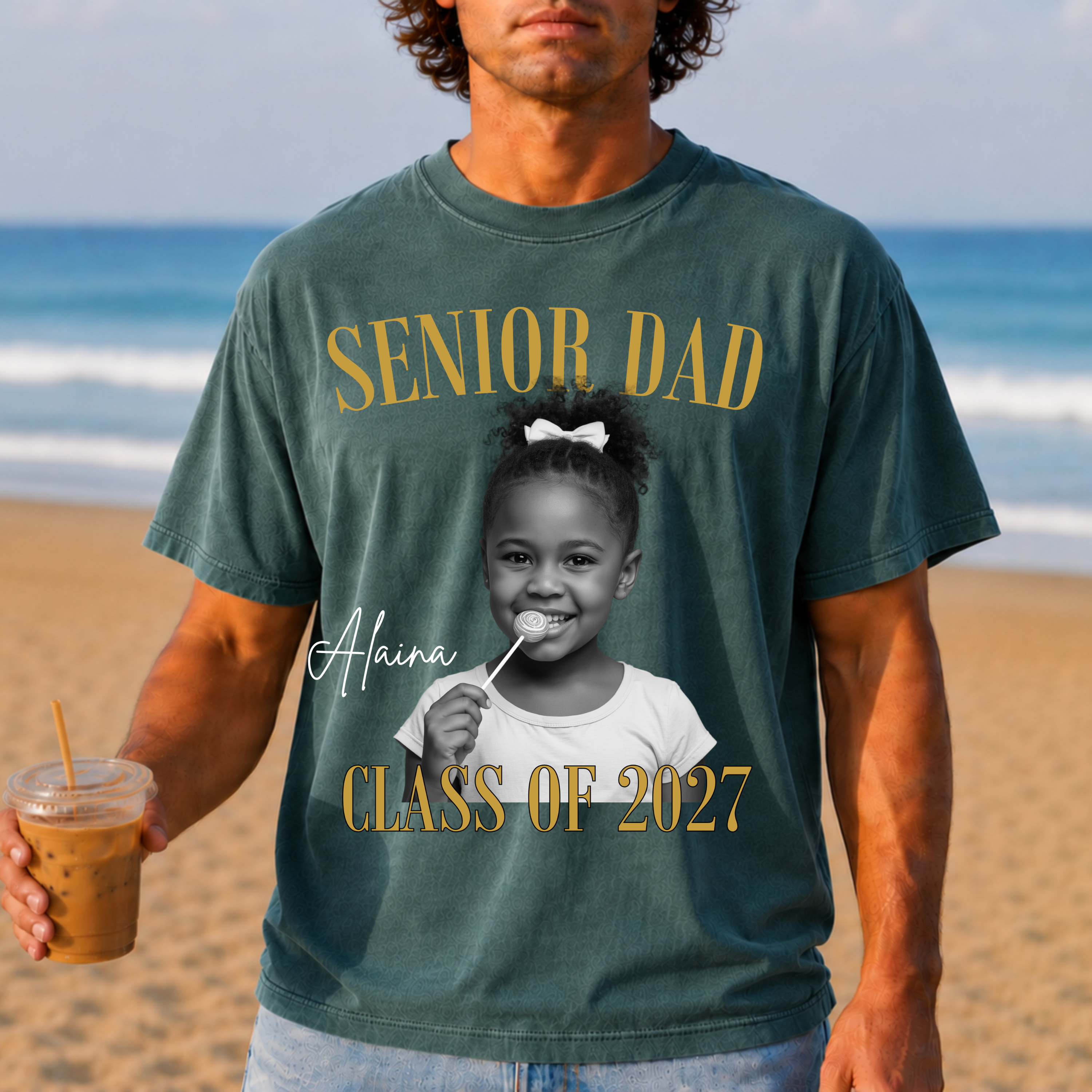 Custom Y2K Retro Senior Photo Tee - Class of 2027
