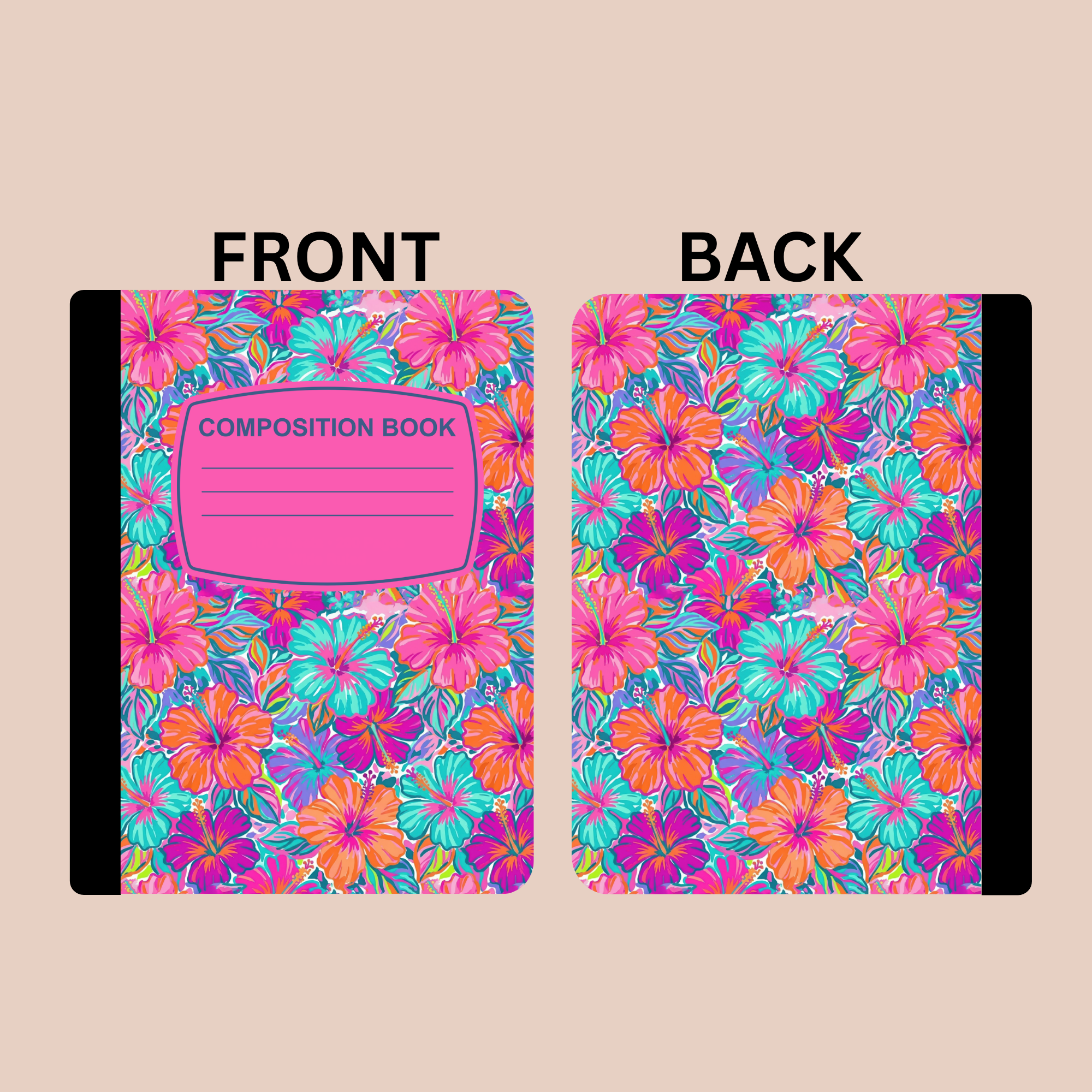 Floral Pattern Composition Book