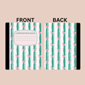 Pink Bow & Stripes Composition Notebook