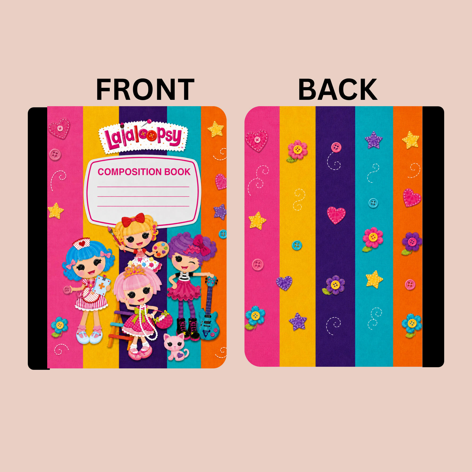 Custom Lalaloopsy Inspired Composition Notebook
