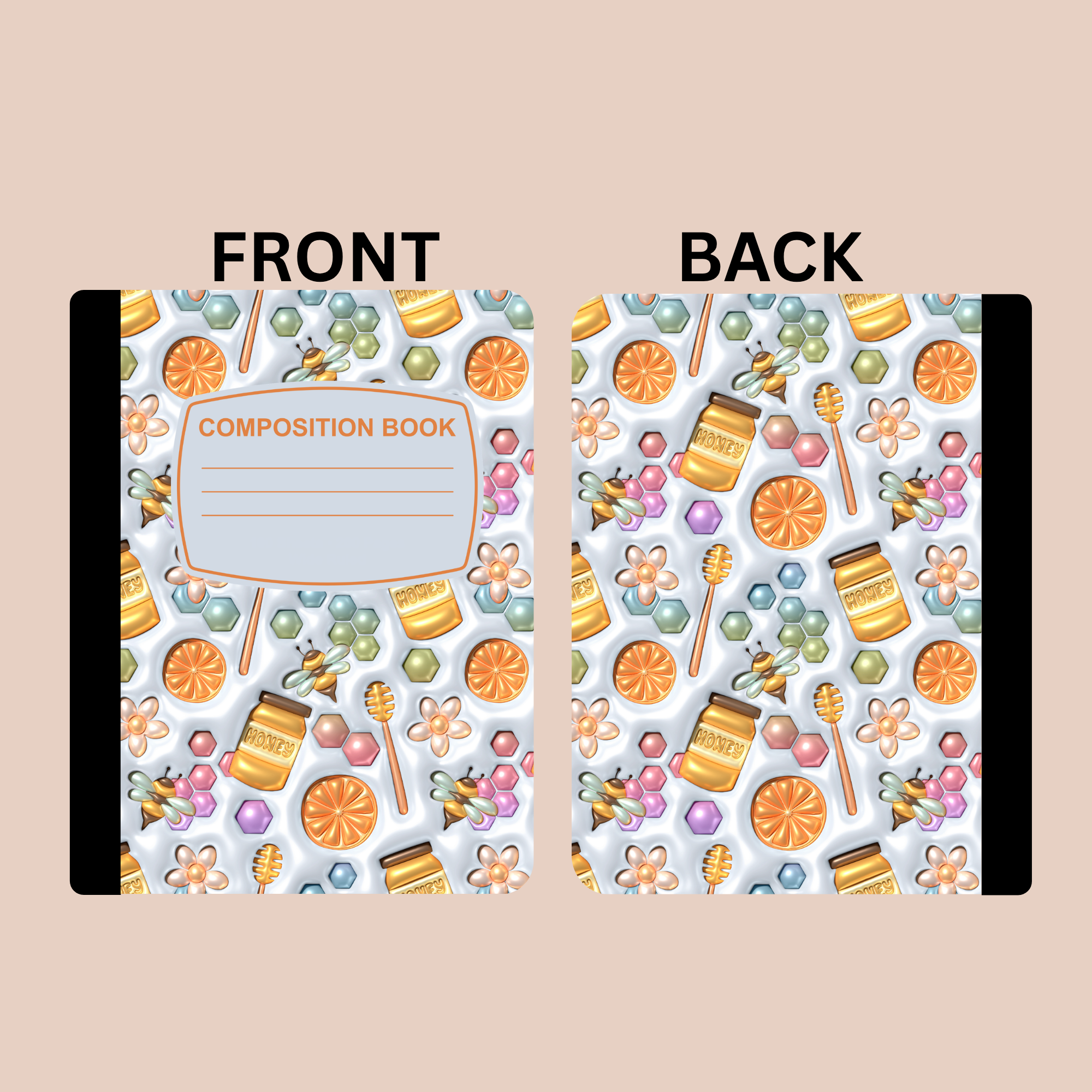 Bee & Honeycomb Composition Notebook