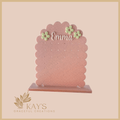 Scalloped Earring Holder with Name