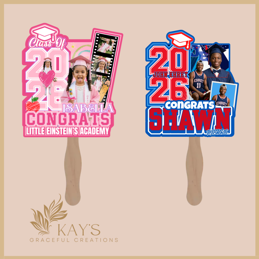 Class of 2026 Custom Graduation Fan Bundles