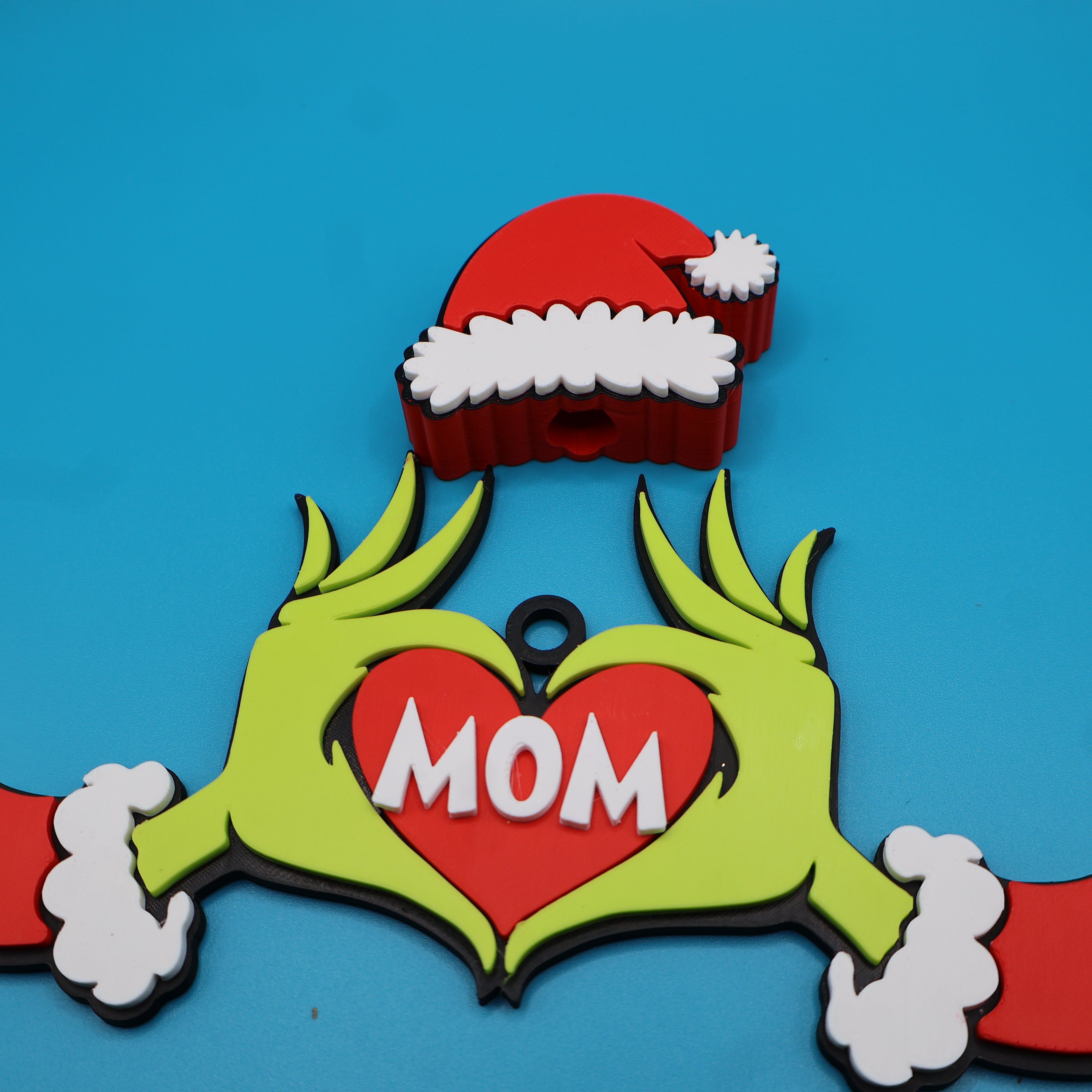 Personalized Grinch Themed Holiday Ornaments