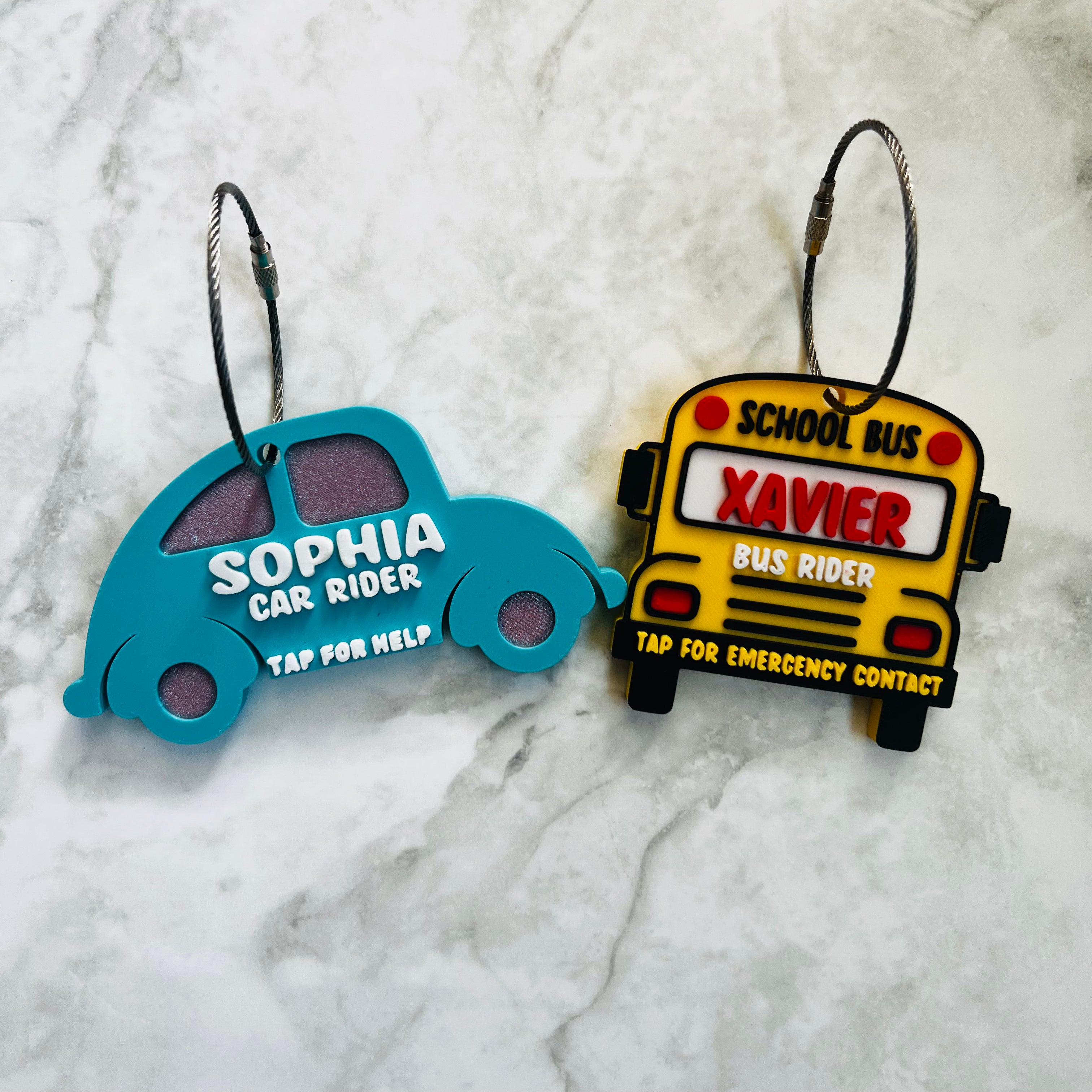 3D-printed NFC-enabled backpack tags