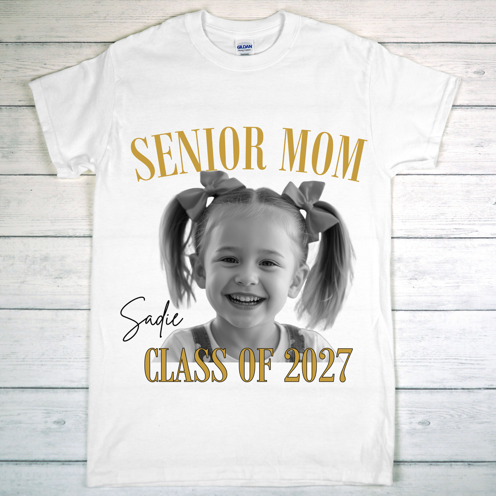 Custom Y2K Retro Senior Photo Tee - Class of 2027