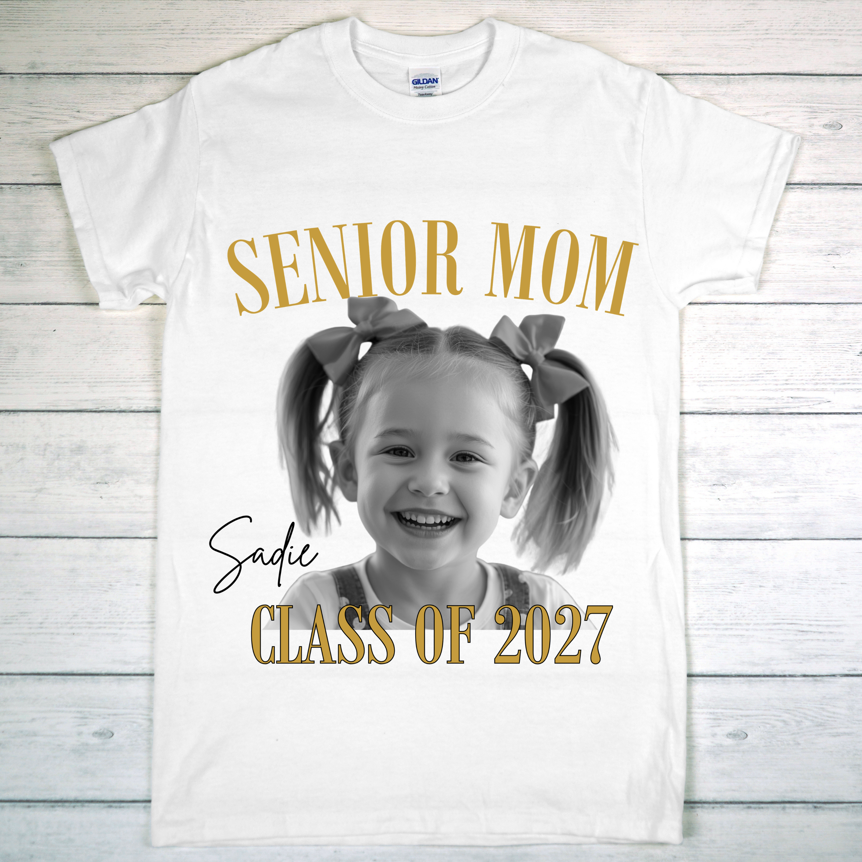 Custom Y2K Retro Senior Photo Tee - Class of 2027