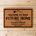 Luxury Realtor Marketing Doormat - "Welcome To Your Future Home" Custom Design