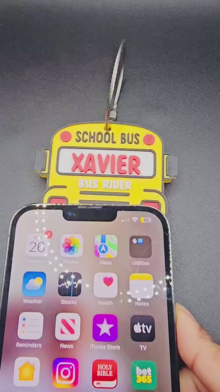 3D-printed NFC-enabled backpack tags